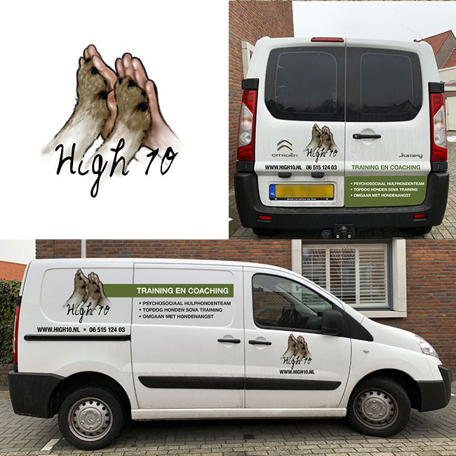 Ontwerp en montage autobelettering